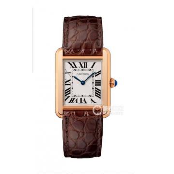 顶级高仿Cartier女士皮带石英腕表 W5200024 卡地亚-TANK系列