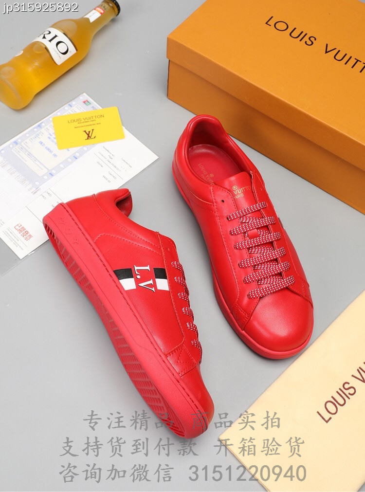 顶级高仿LV休闲运动鞋 1A450L大红色 Luxembourg 运动鞋