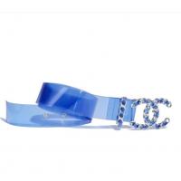 高仿Chanel皮带 A77873深蓝色 链条扣透明带身腰带