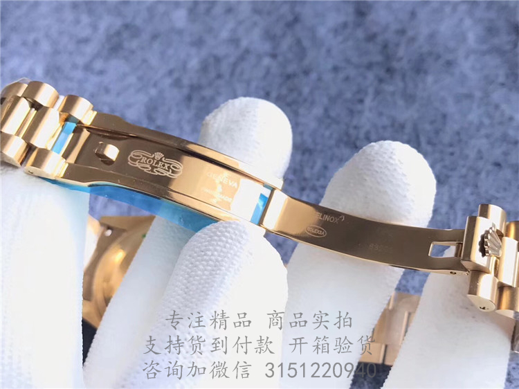 顶级高仿Lolex星期日历型 118238 劳力士耗式黄金36MM