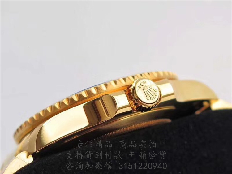 Rolex潜航者日历型 116618LN 黑水鬼黄金带