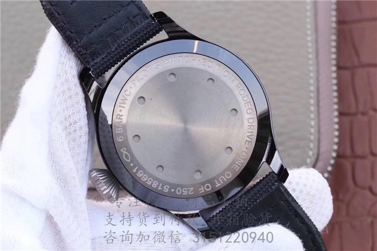 IWC飞行员自动腕表 IW502003 日期显示4指针蓝色表盘织带机械手表
