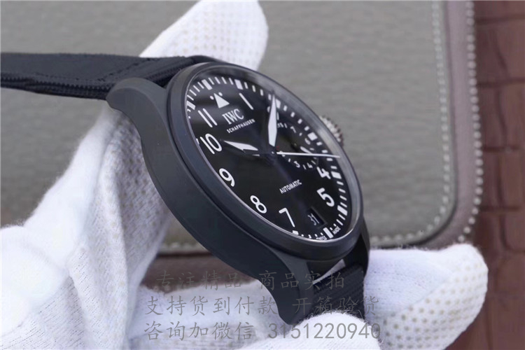IWC飞行员自动腕表 IW502001 日期显示4指针黑色表盘织带机械手表