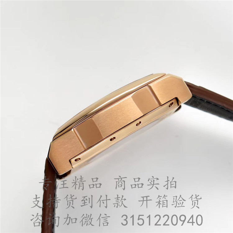 IWC达文西自动腕表 IW376418 日期显示6指针白色表盘玫瑰金机械手表