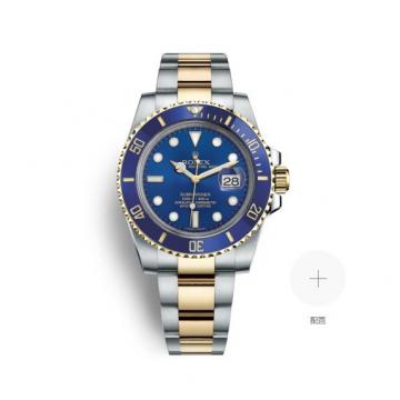 Rolex潜航者日历型 116613LB 蓝水鬼黄金间金钢带