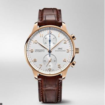IWC葡萄牙系列计时腕表 IW371480 白色表盘皮带自动机械手表