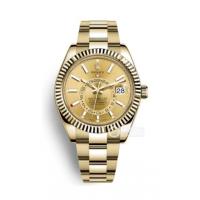 Rolex日志型 SKY-DWELLER 326938 劳力士男士金色钢带机械腕表