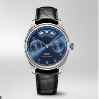 IWC葡萄牙系列年历腕表 IW503502 蓝色表盘皮带自动机械手表