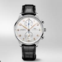 IWC葡萄牙系列计时腕表 IW371445 白色表盘皮带自动机械手表