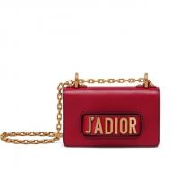 Dior链条盒子包 M9002 金扣J'ADIOR红色光滑小牛皮翻盖式袖珍手提包