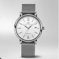 IWC柏涛菲诺自动腕表 IW356505 银色3指针白色表盘钢带机械手表