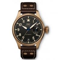 IWC大型飞行员传承腕表 IW501005 日期显示4指针黑色表盘皮带机械手表