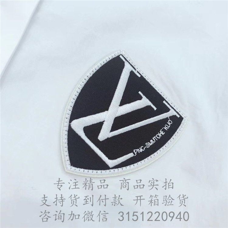 LV休闲衬衫 1A4CQP 白色 STICKERS 刺绣衬衫