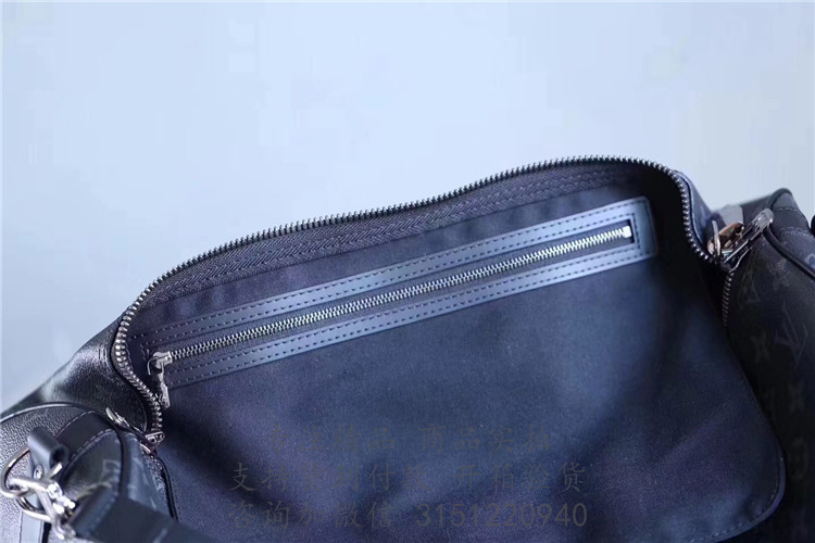 LV旅行袋 M40605 经典黑花 KEEPALL 55 旅行袋（配肩带）