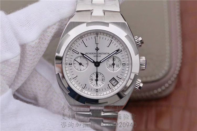 江诗丹顿OVERSEAS纵横四海系列计时腕表 5500V/110A-B075 日期显示6指针银色表盘钢带机械手表