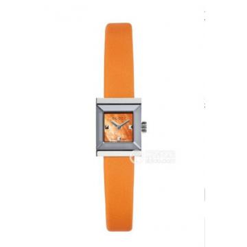 Gucci石英表YA128532 508798 橙黄色G-Frame腕表，14x18mm毫米