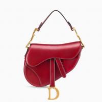 Dior马鞍包 M0447 SADDLE红色小牛皮袖珍手提包