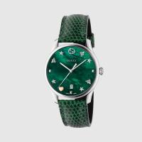 Gucci石英表YA1264042 483565 绿色G-Timeless腕表，36毫米