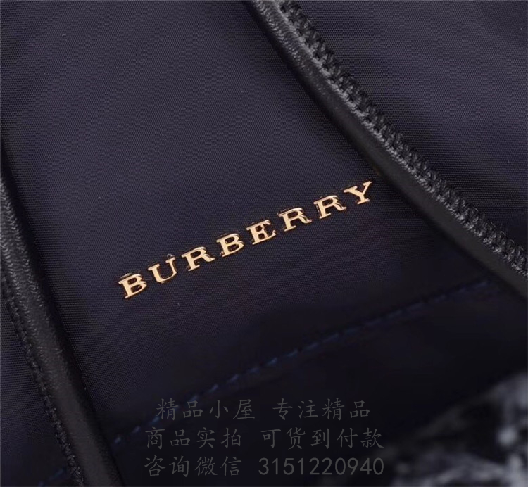 Burberry尼龙双肩包 40759731 深蓝色The Rucksack - 小号尼龙斜背式军旅背包