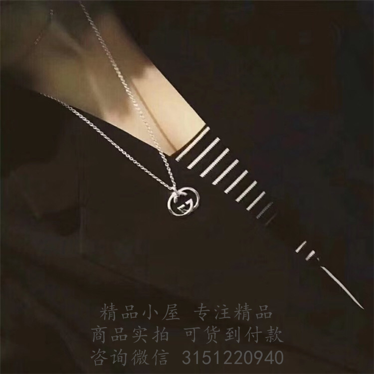 Gucci精仿吊坠 479219 Interlocking G纯银项链