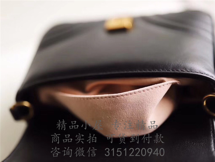 Gucci手提包 547260 黑色GG Marmont系列迷你手提包