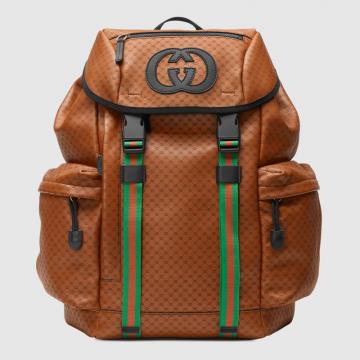 Gucci双肩背包 536413 棕色Gucci-Dapper Dan联名系列背包