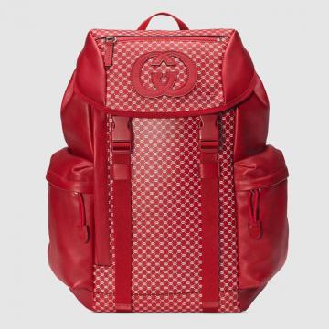 Gucci双肩背包 536413 大红色Gucci-Dapper Dan联名系列背包