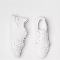 Burberry网鞋 40787161 白色麂皮橡胶拼皮革运动鞋