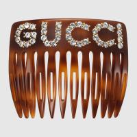 Gucci精仿梳子 503957 棕色水晶Gucci图案发梳