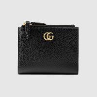 Gucci短款折叠钱包 ‎474747 黑色GG Marmont系列钱包