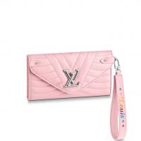 LV女士翻盖手包 M63729 裸粉色LOUIS VUITTON NEW WAVE 钱夹