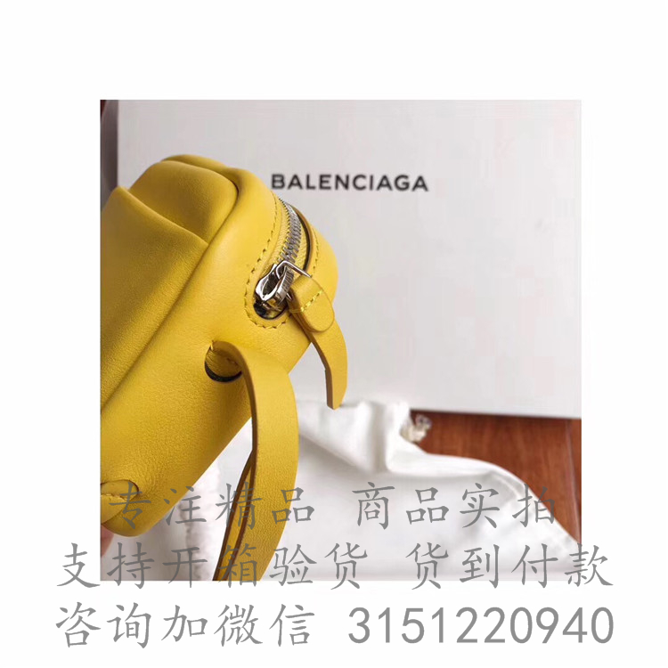 Balenciaga相机包 489809 黄色超小号猫咪印花日常摄影包
