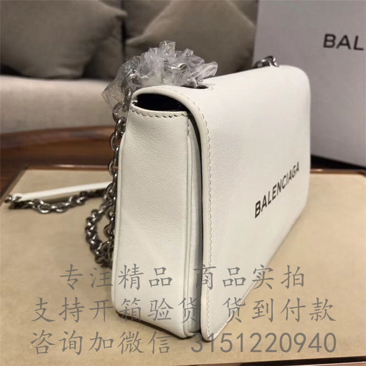Balenciaga链条包 502027 白色日常链式皮夹