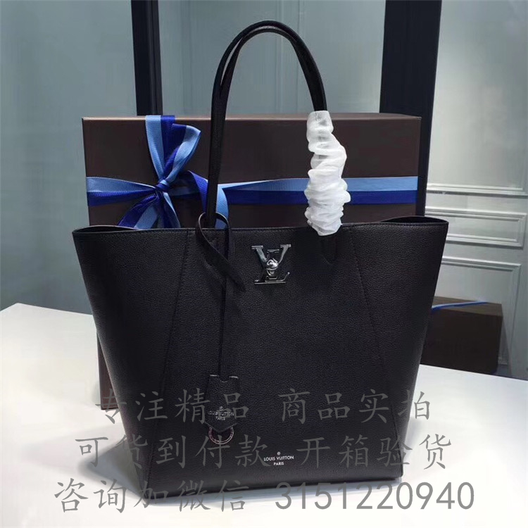 LV购物袋 M42291 黑色Lockme Cabas 手袋