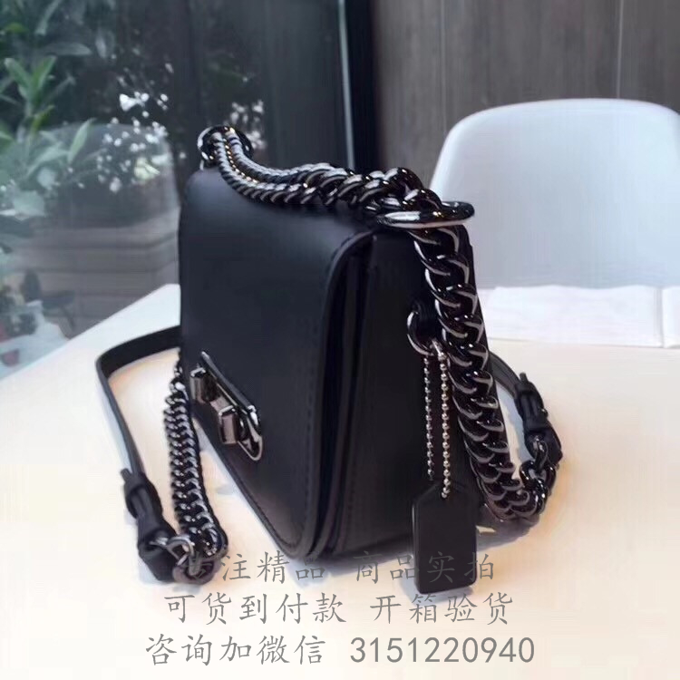 Coach链条包 18858 黑色蔻驰铬鞣皮革COACH SWAGGER 20单肩包