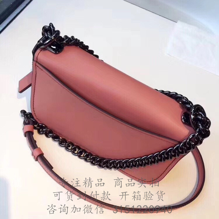 Coach链条包 18858 浅粉色蔻驰铬鞣皮革COACH SWAGGER 20单肩包