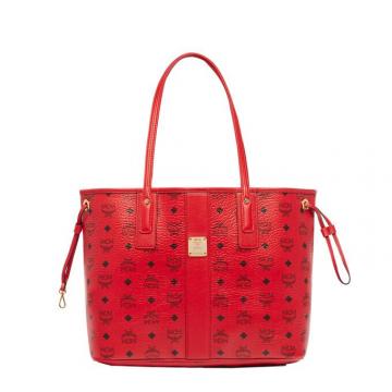 MCM子母包购物袋 MWP6AVI22RU001 红色中号Visetos Liz 双面购物袋