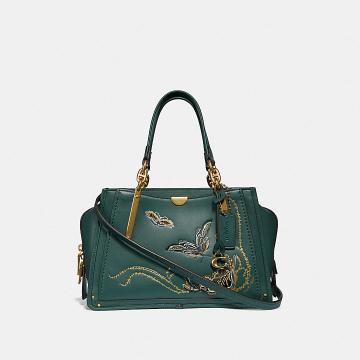 Coach手提包 36914 深绿色蔻驰中号刺花DREAMER手袋