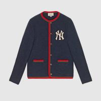 Gucci夹克 536324 深蓝色NY Yankees™ 贴饰男士夹克