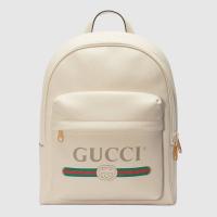 Gucci双肩背包 547834 白色Gucci印花皮革背包