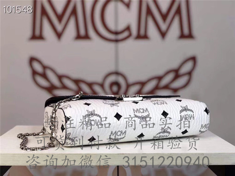 MCM链条包 MYZ7SME05WT001 白色中号Millie Visetos 斜挎包