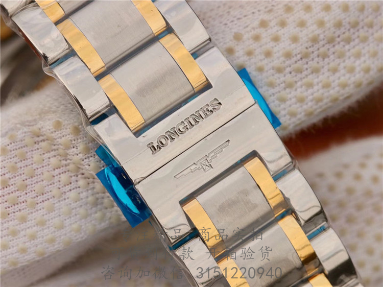 Longines制表传统系列—名匠系列浪琴男士自动机械腕表 L2.628.5.37.7 金壳金盘日期显示3指针间金钢带腕表