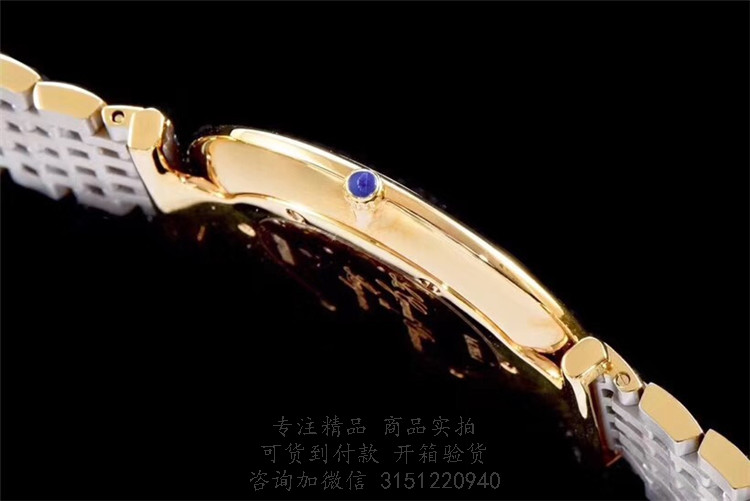 Longines优雅—浪琴表嘉岚系列男士石英腕表 L4.908.2.11.7 金壳白盘简约二针间金钢带手表