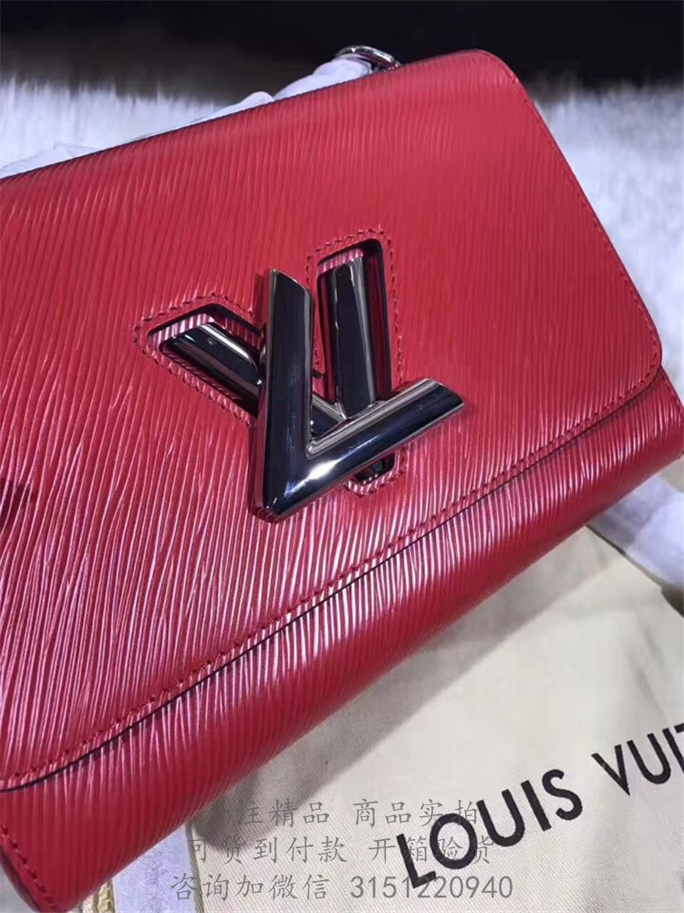 LV链条包 M50523 大红色TWIST 中号手袋