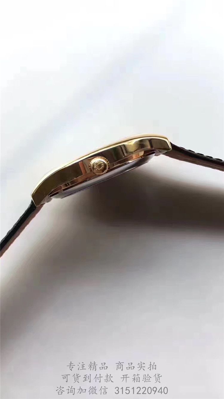 Longines优雅—浪琴表律雅系列男士机械表 L4.960.2.11.2 金壳白盘日期三针皮带手表