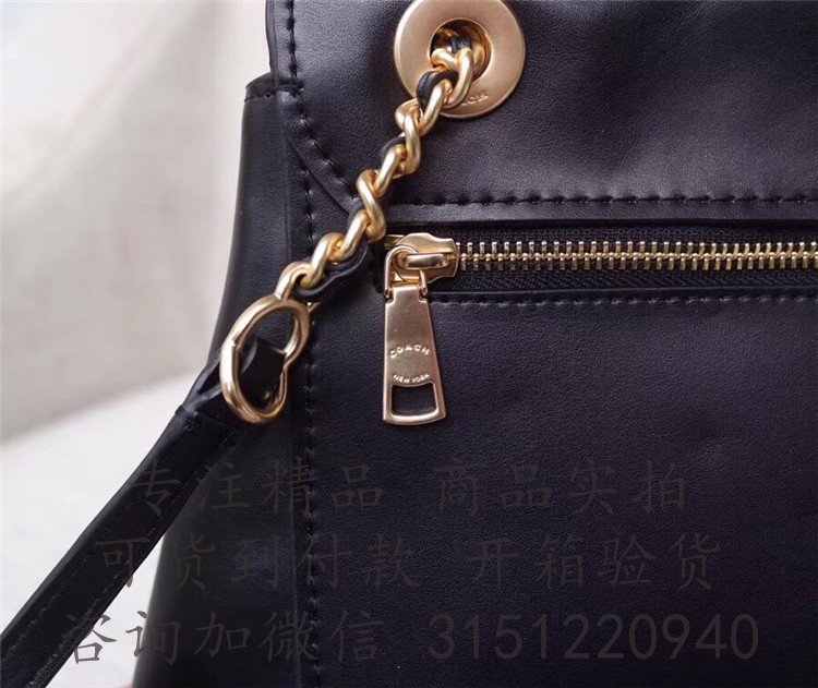 Coach双肩背包 35568 黑色Parker 牛皮双肩包