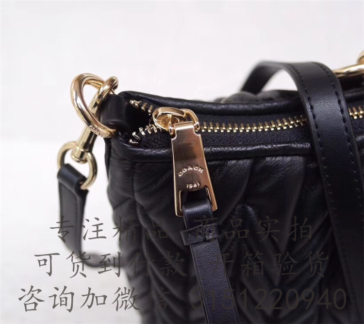 Coach饺子包 F31460 黑色绗缝ALLY SATCHEL 手袋