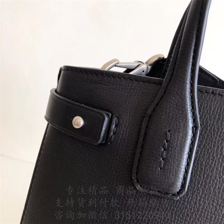 Burberry手提包 40767481 黑色The Banner - 小号皮革拼 Vintage 格纹班纳手袋