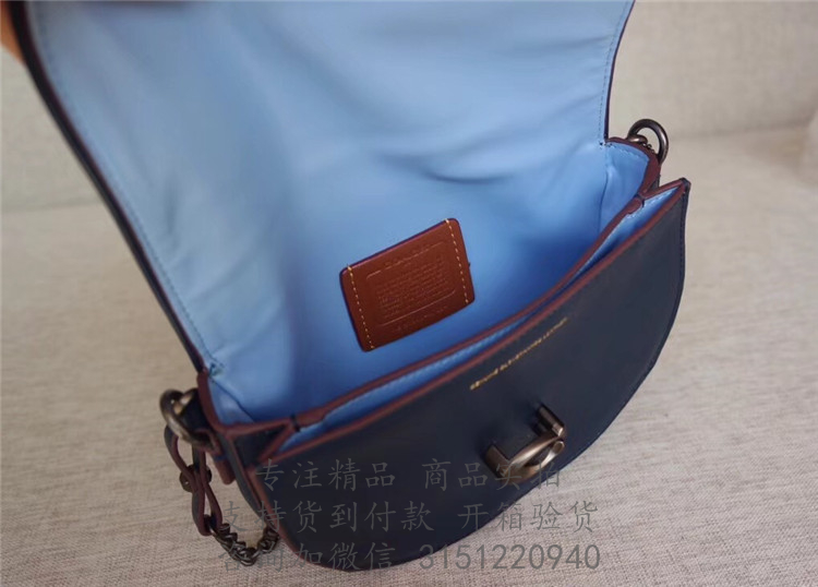 Coach马鞍包 47924 蓝灰色SADDLE 20号手袋