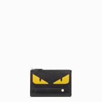 Fendi手包 7VA350X4KF0R2A 芬迪黑色饰黄色皮革Bag Bugs眼睛小怪兽手拿包